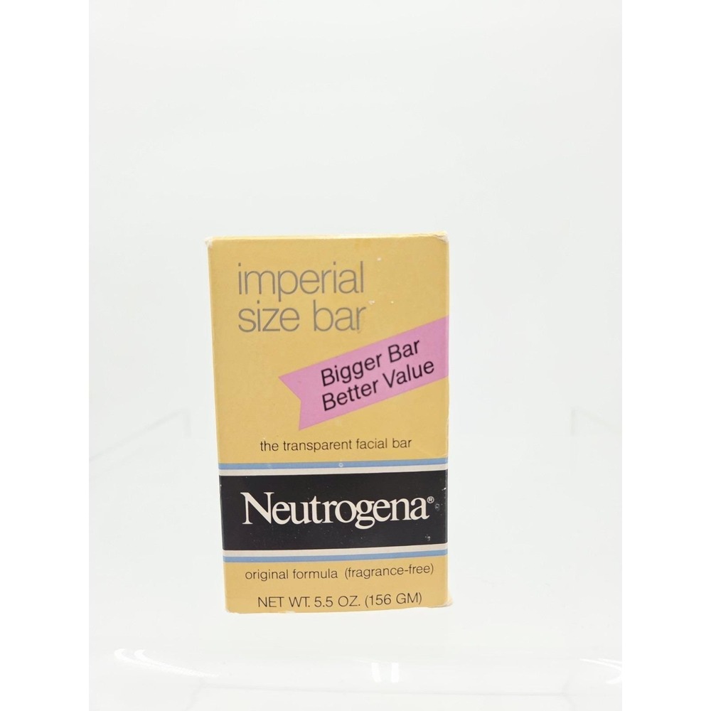 Vintage 1992 Neutrogena Original Formula Transparent Facial Bar Soap 5.5 oz
